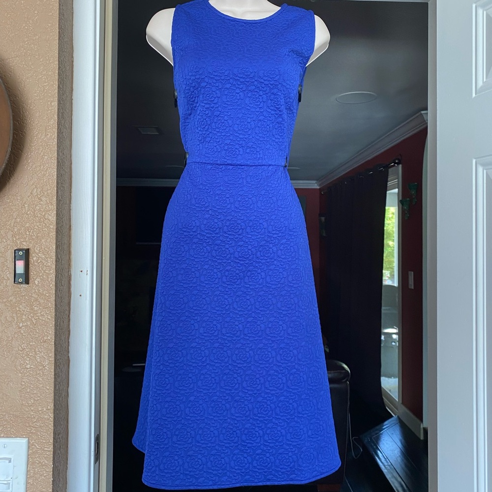 💙🌹~Rockabilly Vintage Retro~Sleeveless Blue Rose Dress~XL~🌹💙